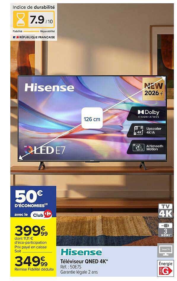 Hisense Téléviseur QNED 4K*