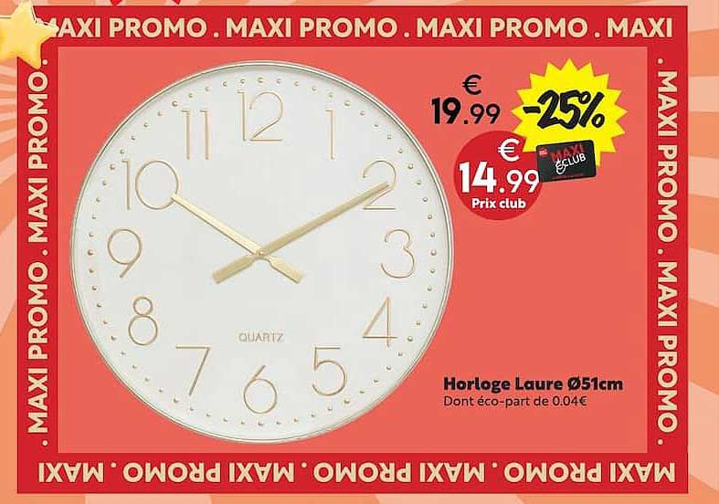 Horloge Laure Ø51cm
