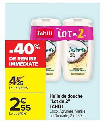 Huile de douche "Lot de 2" TAHITI
