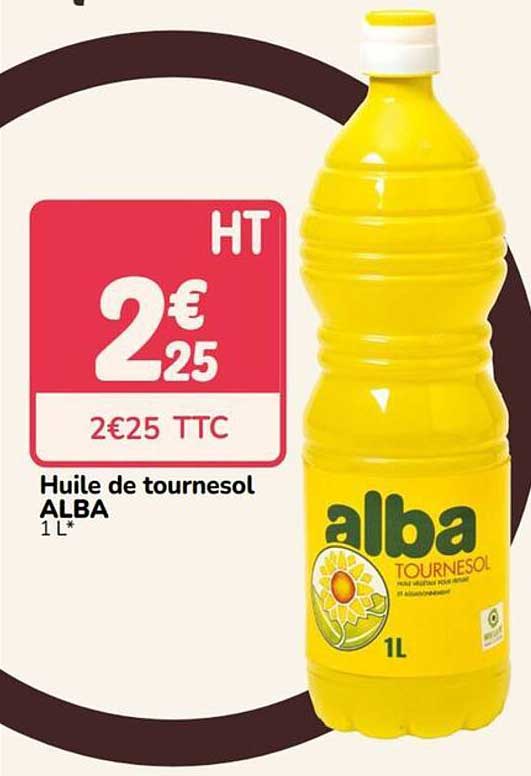 Huile de tournesol ALBA 1 L*