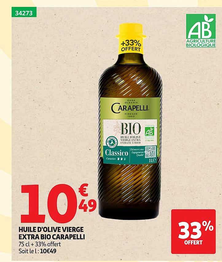 HUILE D'OLIVE VIERGE EXTRA BIO CARAPELLI