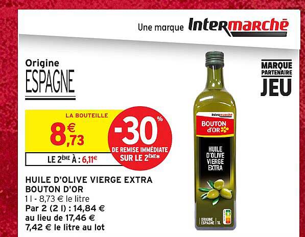 HUILE D'OLIVE VIERGE EXTRA BOUTON D'OR