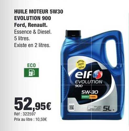 HUILE MOTEUR 5W30 EVOLUTION 900
