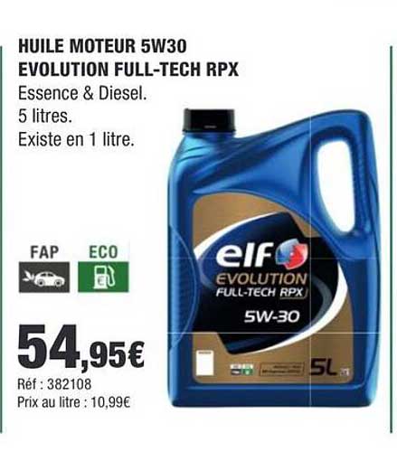HUILE MOTEUR 5W30 EVOLUTION FULL-TECH RPX