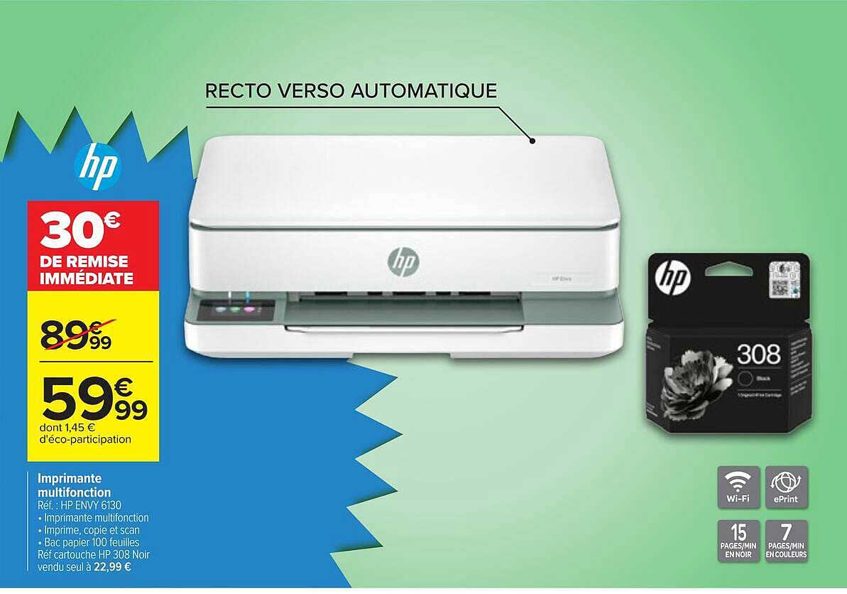 Imprimante multifonction Réf. : HP ENVY 6130
