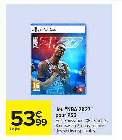 Jeu "NBA 2K27" pour PS5