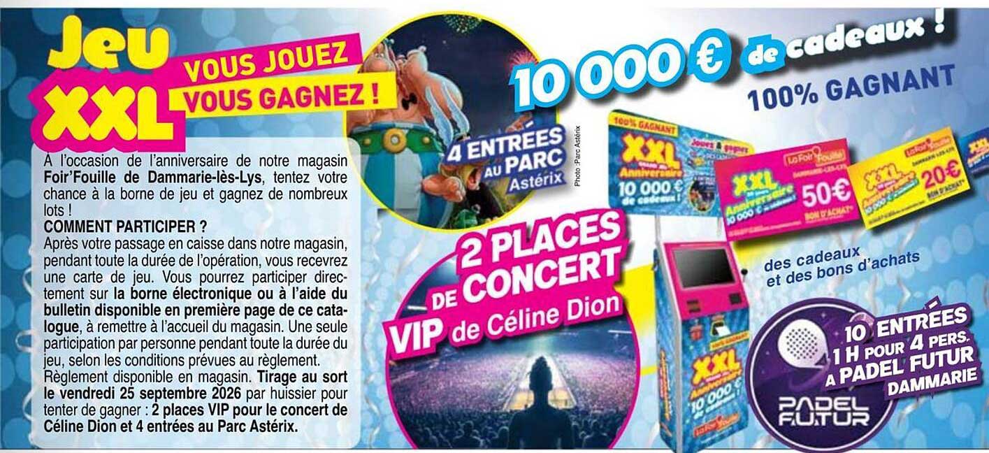 Jeu XXL Vous Jouez Vous Gagnez !