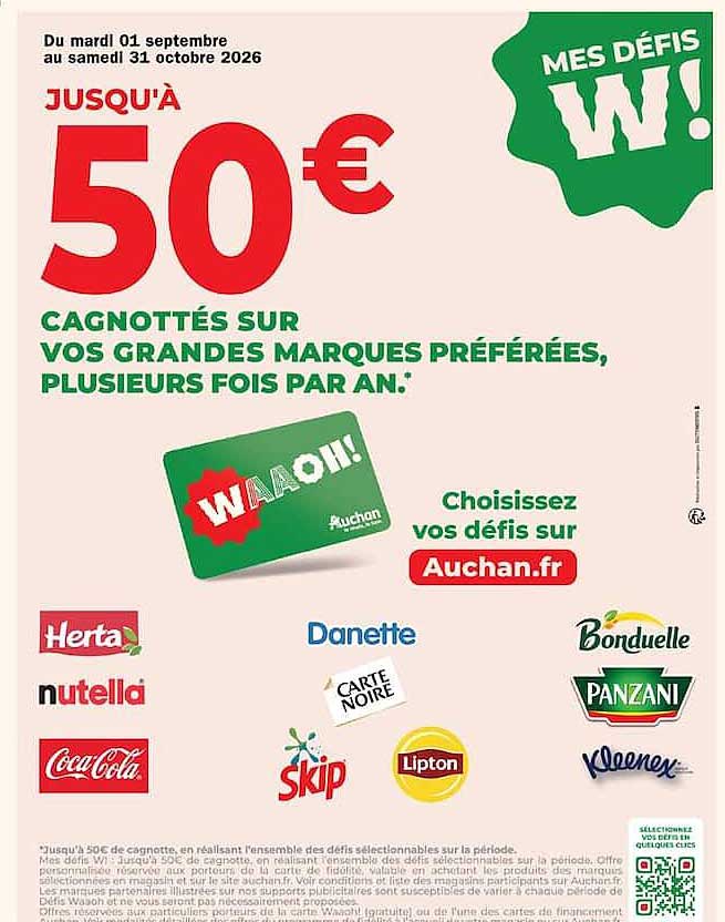 JUSQU'À 50€ CAGNOTTÉS SUR VOS GRANDES MARQUES PRÉFÉRÉES, PLUSIEURS FOIS PAR AN.