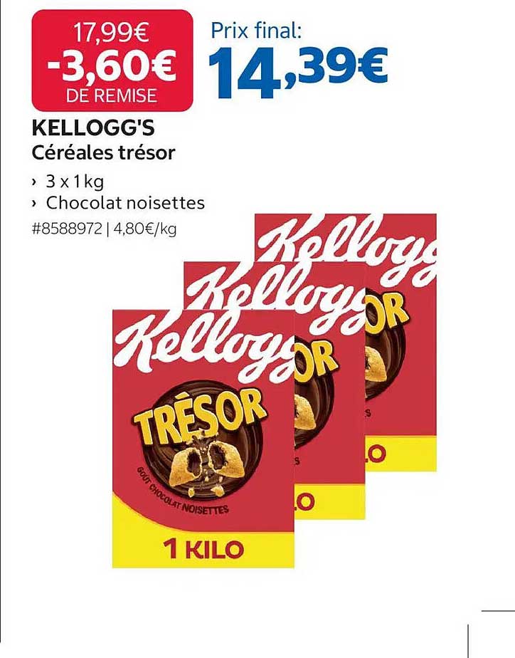 KELLOGG'S Céréales trésor