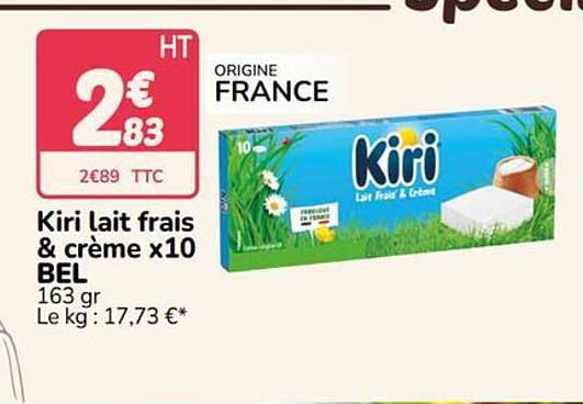 Kiri lait frais & crème x10 BEL