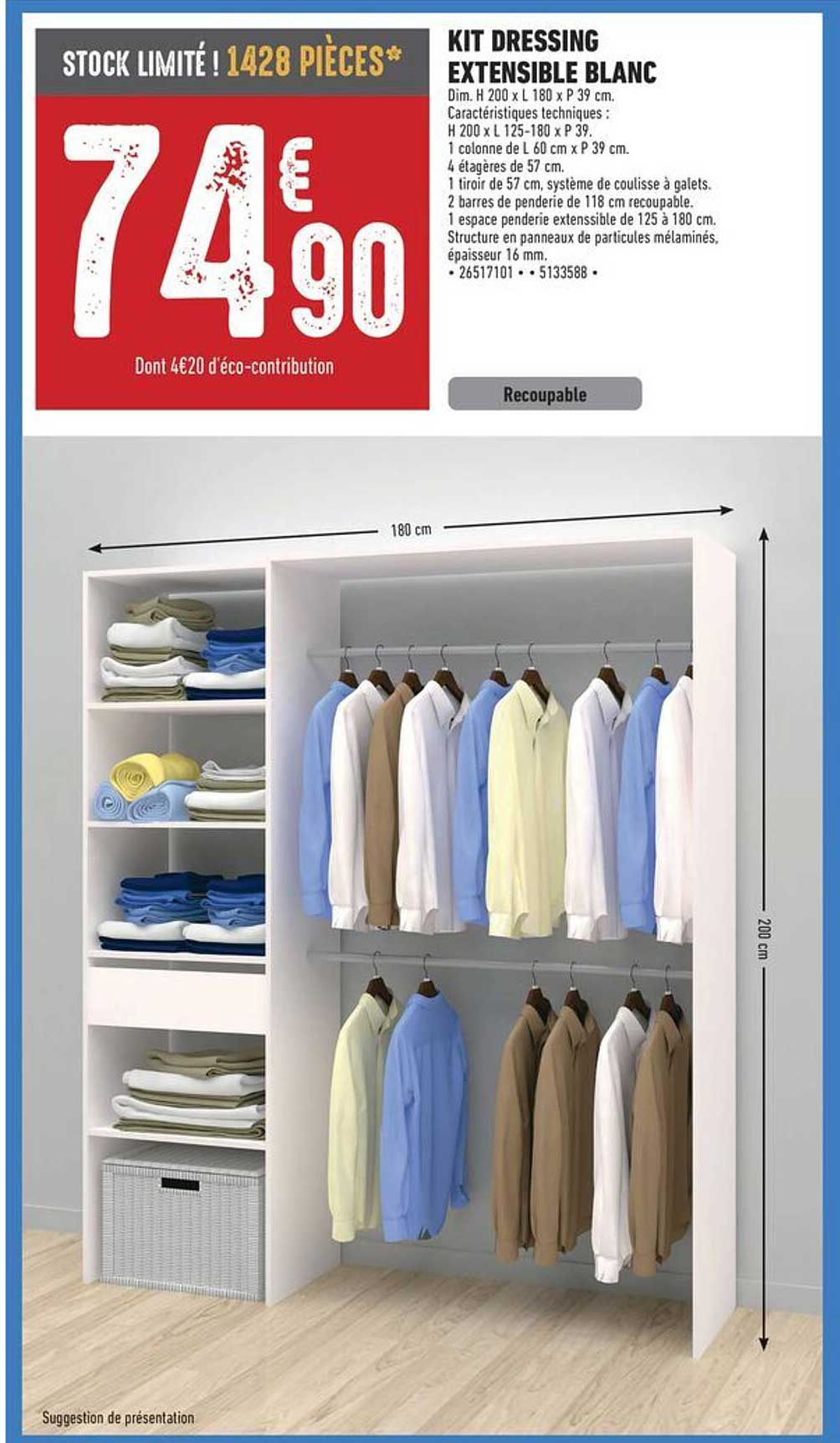 KIT DRESSING EXTENSIBLE BLANC