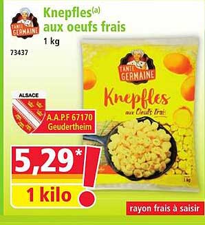 Knepfles(a) aux oeufs frais 1 kg