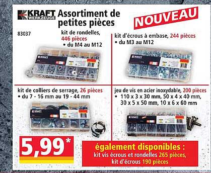 KRAFT Assortiment de petites pièces