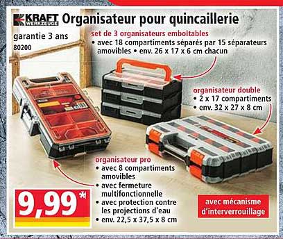 KRAFT Organisateur pour quincaillerie