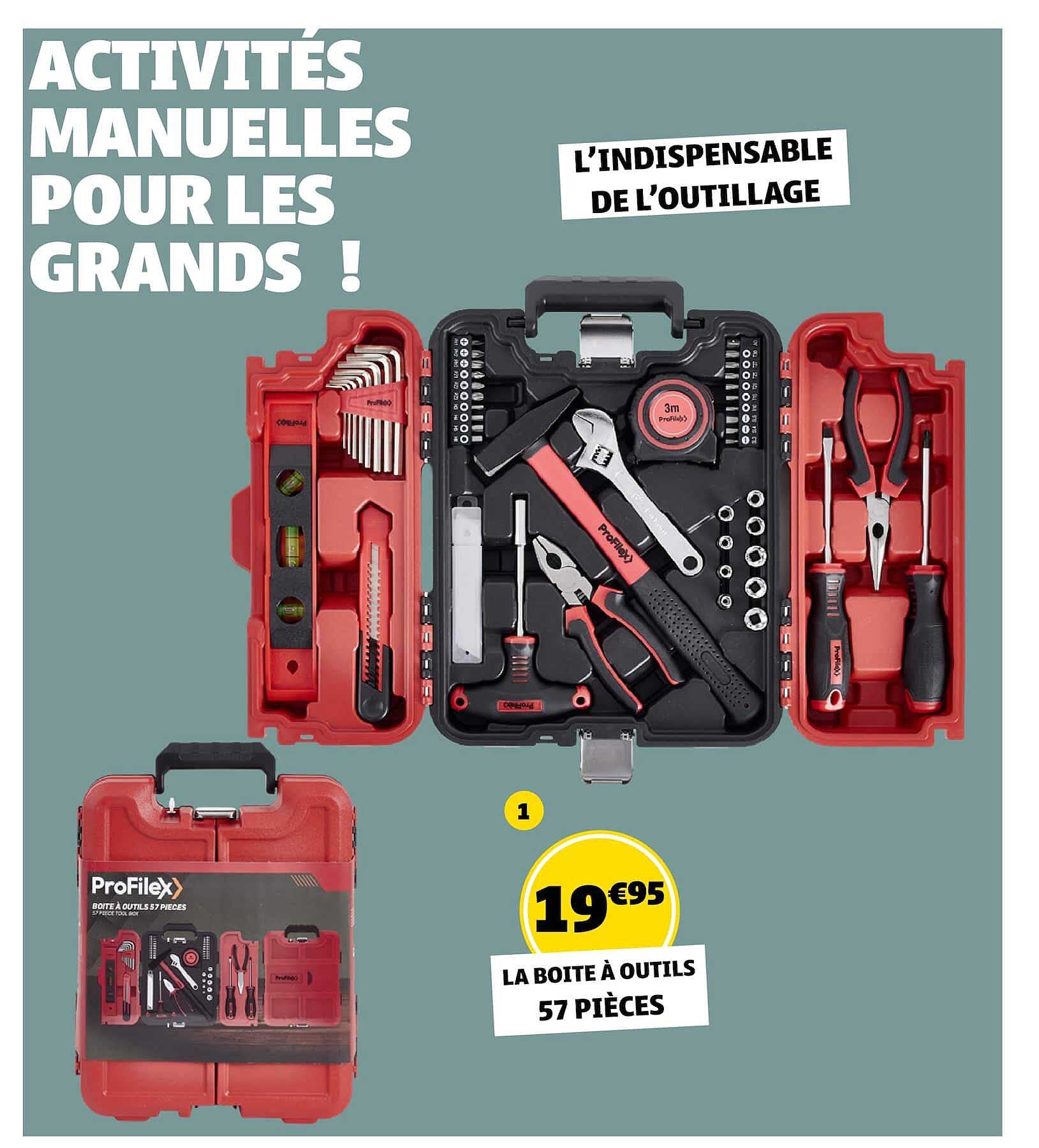 LA BOITE À OUTILS 57 PIÈCES