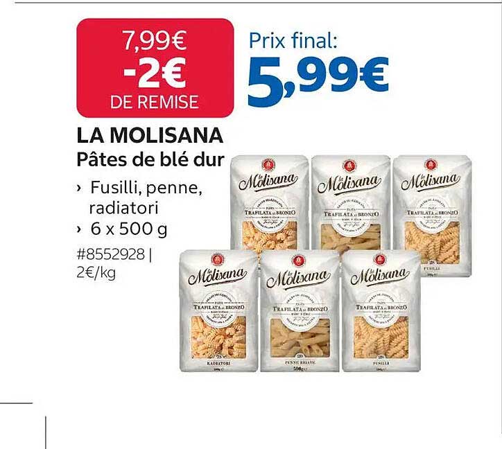 LA MOLISANA Pâtes de blé dur