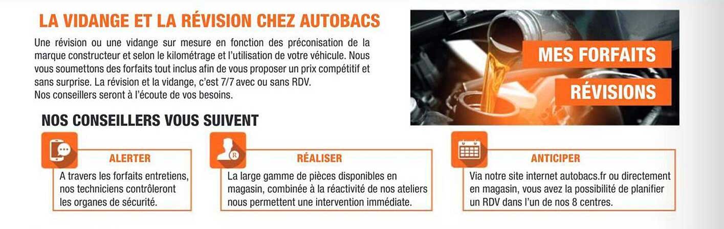 LA VIDANGE ET LA RÉVISION CHEZ AUTOBACS