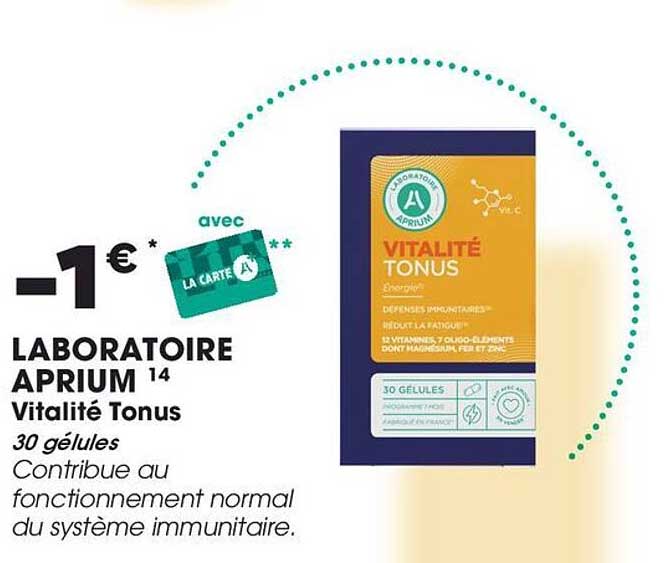 LABORATOIRE APRIUM 14 Vitalité Tonus 30 gélules