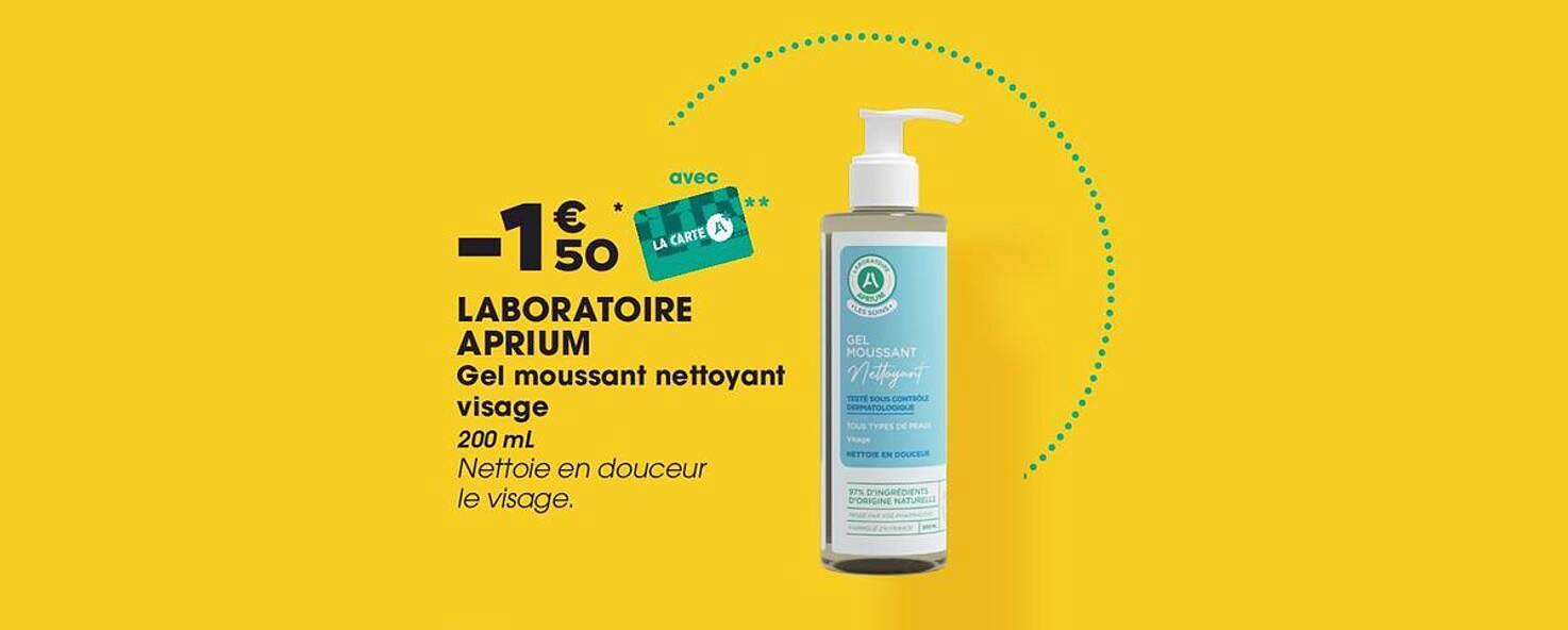 LABORATOIRE APRIUM Gel moussant nettoyant visage 200 mL