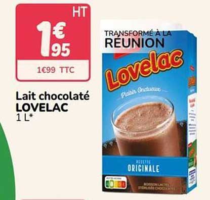 Lait chocolaté LOVELAC 1 L*