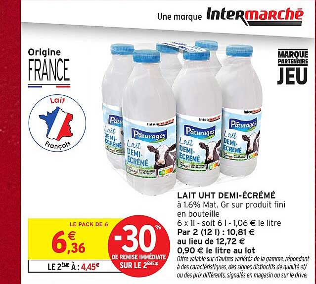 LAIT UHT DEMI-ÉCRÉMÉ