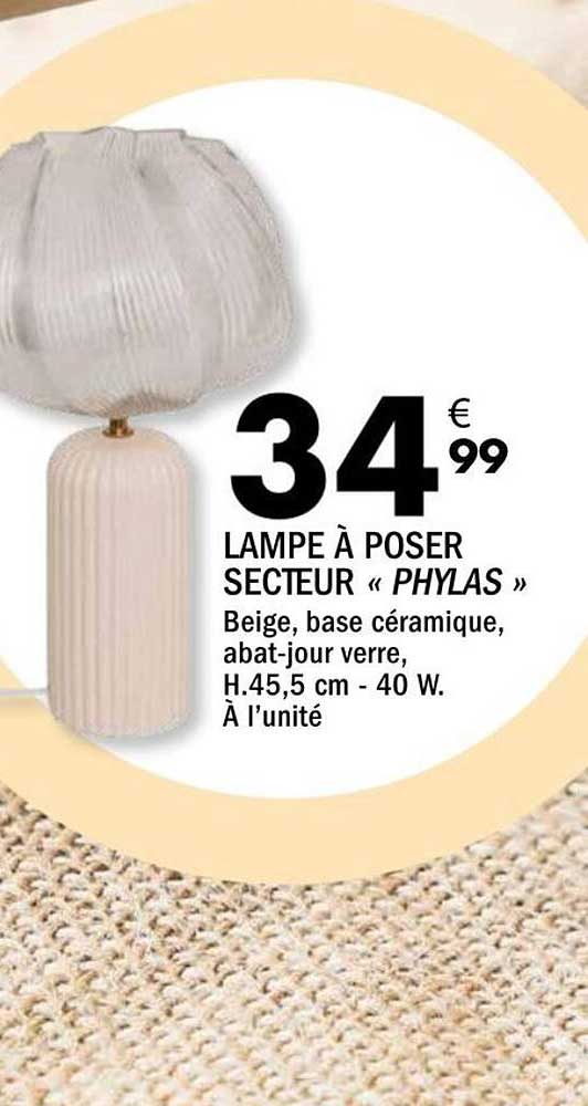 LAMPE À POSER SECTEUR « PHYLAS »