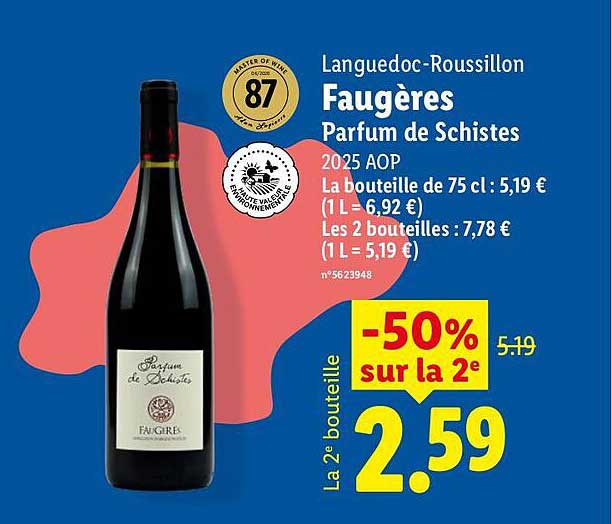 Languedoc-Roussillon Faugeres Parfum de Schistes 2025 AOP