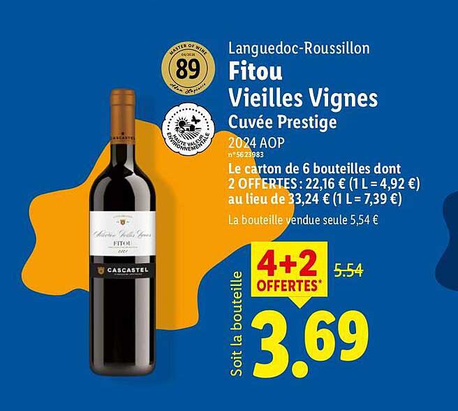 Languedoc-Roussillon Fitou Vieilles Vignes Cuvée Prestige 2024 AOP