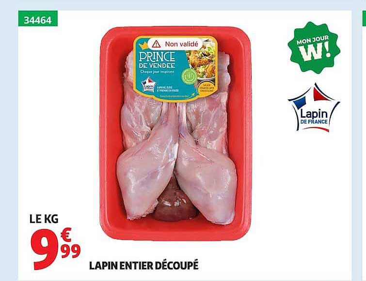 LAPIN ENTIER DÉCOUPÉ