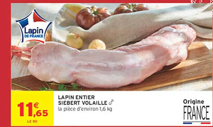 LAPIN ENTIER SIEBERT VOLAILLE