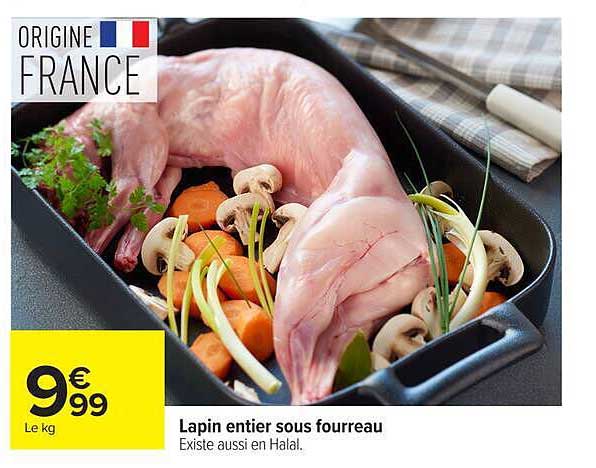 Lapin entier sous fourreau