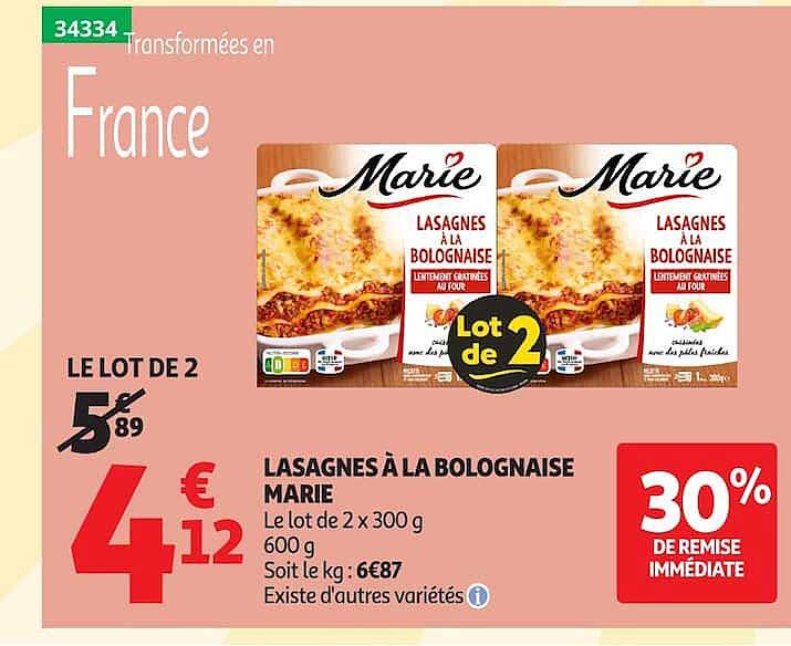 LASAGNES À LA BOLOGNAISE MARIE