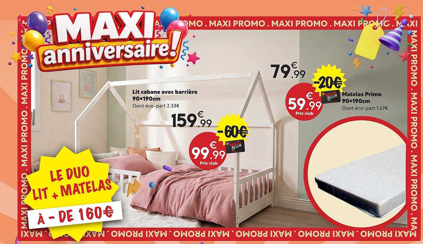 LE DUO LIT + MATELAS À - DE 160€