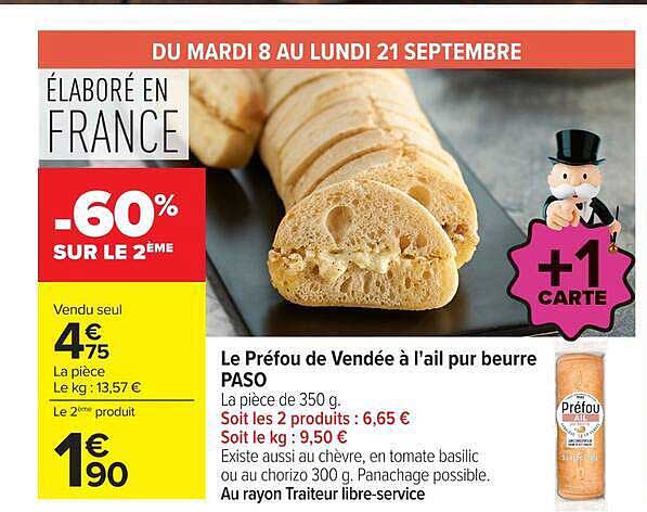 Le Préfou de Vendée à l'ail pur beurre PASO