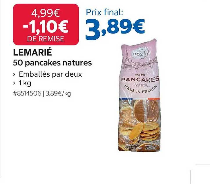 LEMARIÉ 50 pancakes natures