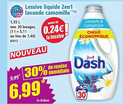 Lessive liquide 2en1 lavande camomille