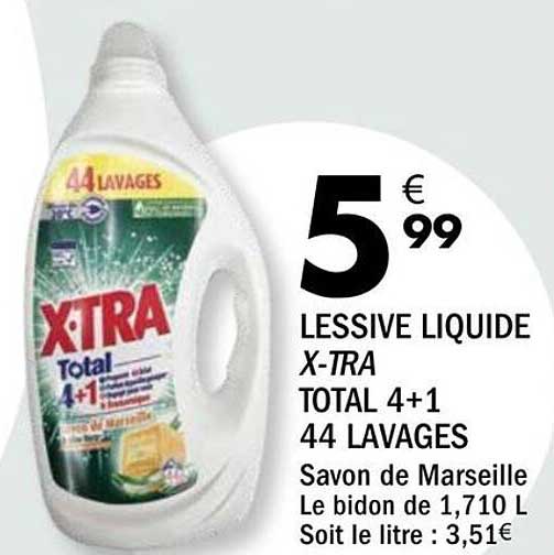 LESSIVE LIQUIDE X-TRA TOTAL 4+1 44 LAVAGES