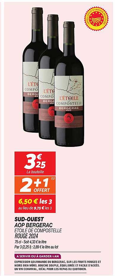 L'ETOILE DE COMPOSTELLE BERGERAC AOP ROUGE 2024