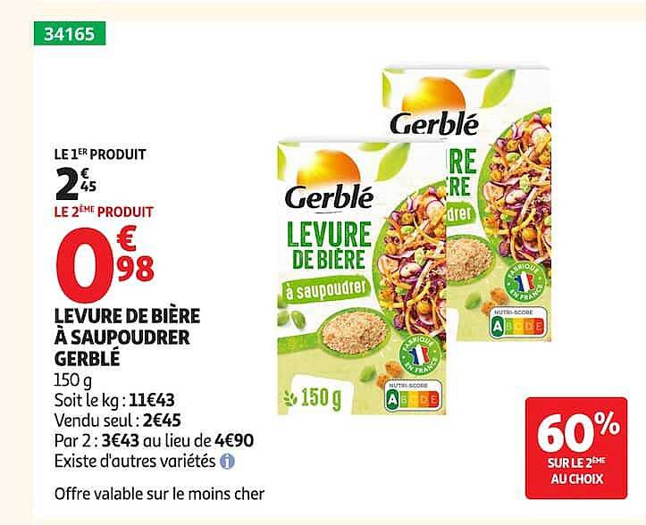 LEVURE DE BIÈRE À SAUPOUDRER GERBLÉ