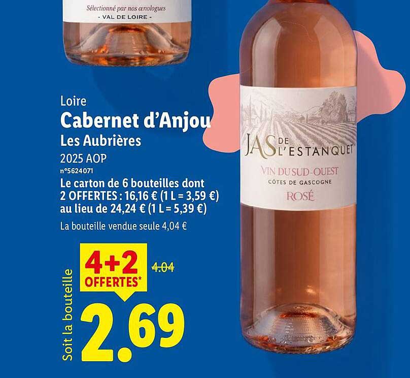 Loire Cabernet d’Anjou Les Aubrières 2025 AOP