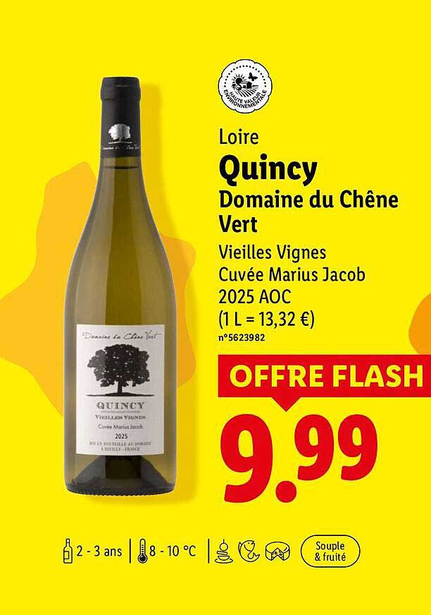 Loire Quincy Domaine du Chêne Vert Vieilles Vignes Cuvée Marius Jacob 2025 AOC (1 L = 13,32 €)
