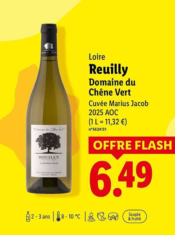Loire Reuilly Domaine du Chêne Vert Cuvée Marius Jacob 2025 AOC
