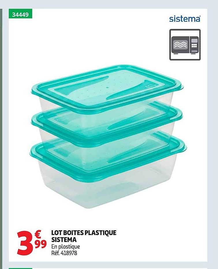 LOT BOITES PLASTIQUE SISTEMA