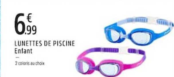 LUNETTES DE PISCINE Enfant 2 coloris au choix