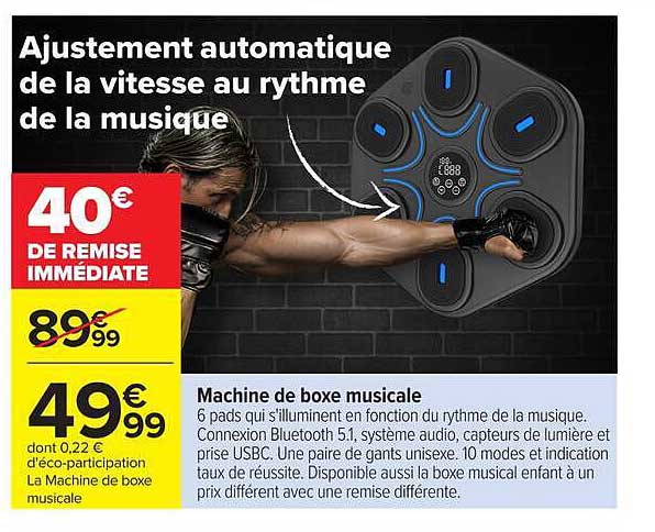 Machine de boxe musicale