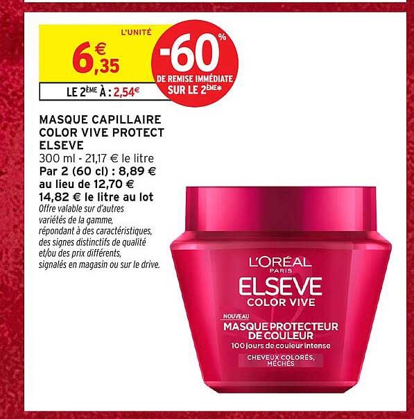 MASQUE CAPILLAIRE COLOR VIVE PROTECT ELSEVE