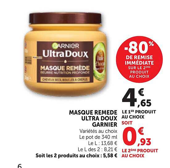 MASQUE REMEDE ULTRA DOUX GARNIER