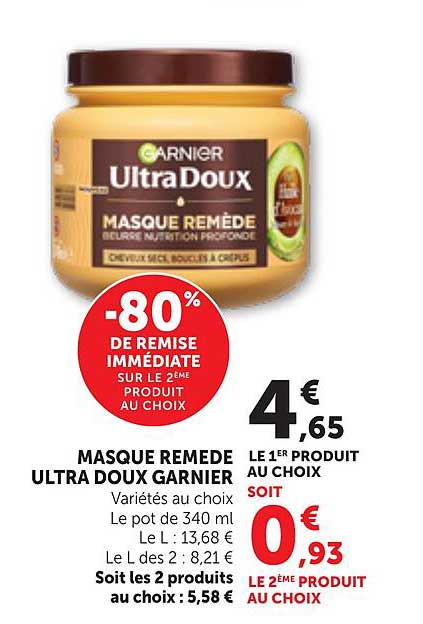 MASQUE REMEDE ULTRA DOUX GARNIER