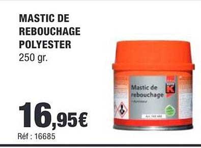 MASTIC DE REBOUCHAGE POLYESTER 250 gr.