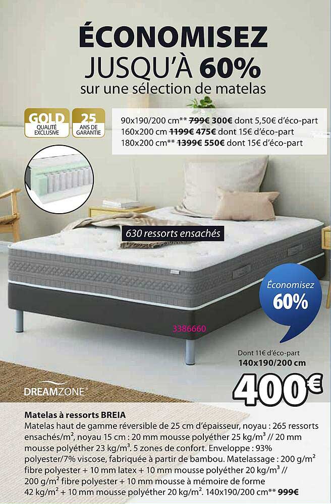 Matelas à ressorts BREIA